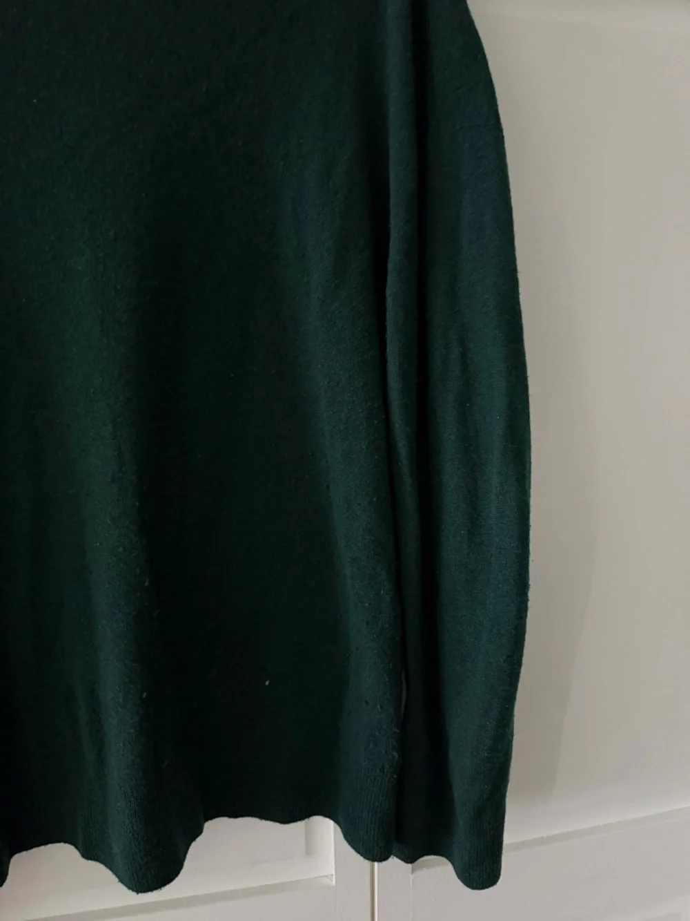 Zara Emerald Wool Mix Oversized Knit Sweater | Dark Green | Size XL - Picture 5 of 7